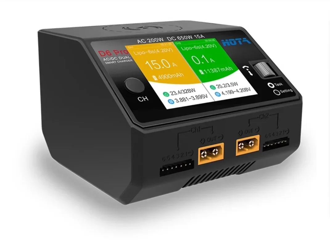 HOTA D6 Pro AC/DC Dual Channel - đánh giá và giá Hota D6 Pro Dual Lipo Charger