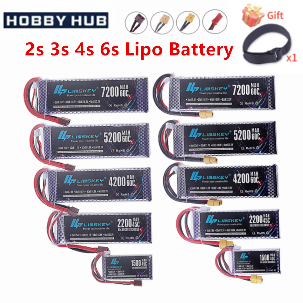 2S 3S 4S 6S Lipo Battery 7.4V  - đánh giá và giá 4S Lipo Battery 14.8V 6000Mah