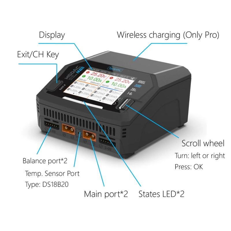 ToolkitRC M6DAC V2 Pro Dual Ch - đánh giá và giá Toolkitrc M6Dac Smart Charger