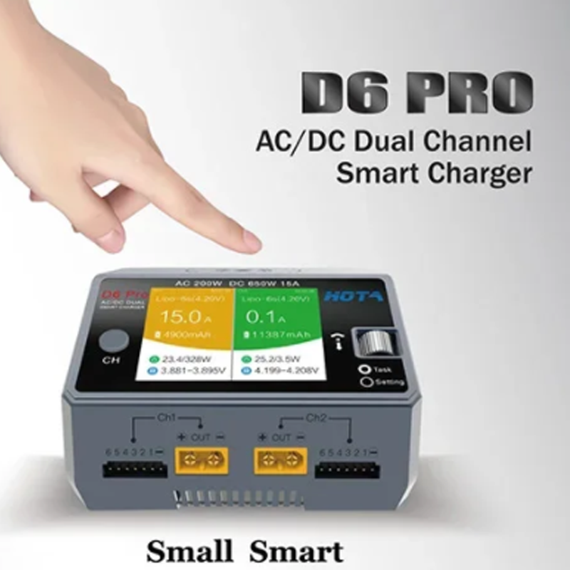 HOTA D6 Pro 200W AC/650W DC Du - đánh giá và giá Hota D6 Pro Dual Lipo Charger