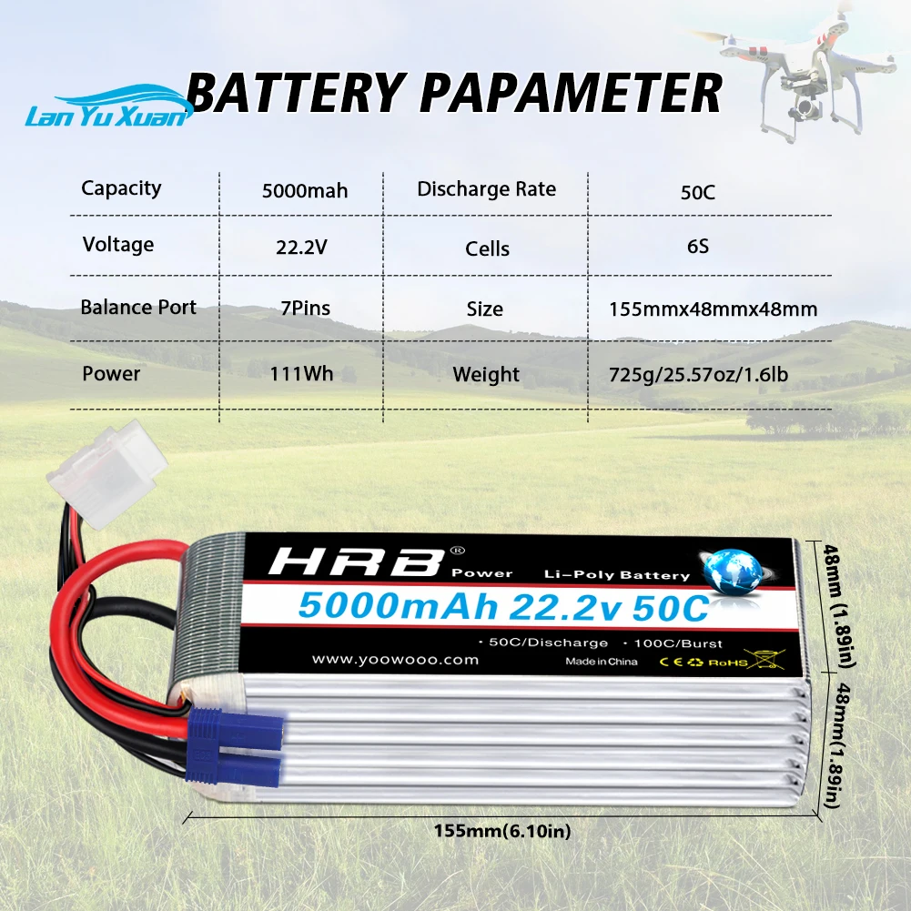 2pcs  6S Lipo Battery 22.2V 50 - đánh giá và giá 6S Lipo Battery 22.2V 5000Mah