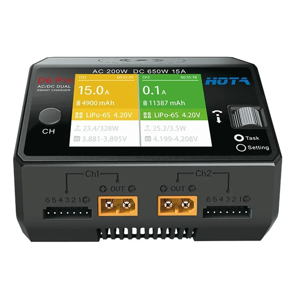 HOTA D6 Pro Dual Channel Smart - đánh giá và giá Hota D6 Pro Dual Lipo Charger