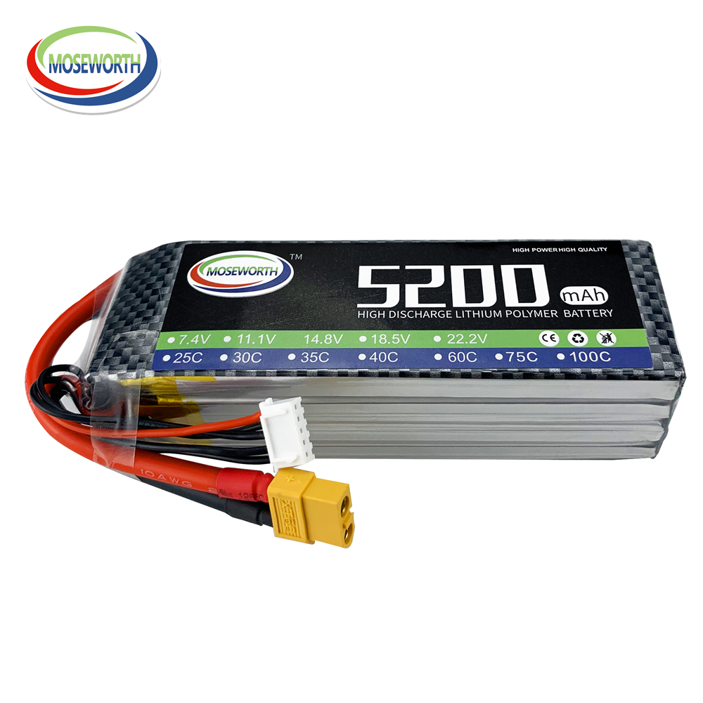 2S 3S 4S 5S 6S RC Lipo battery - đánh giá và giá 6S Lipo Battery 22.2V 5000Mah