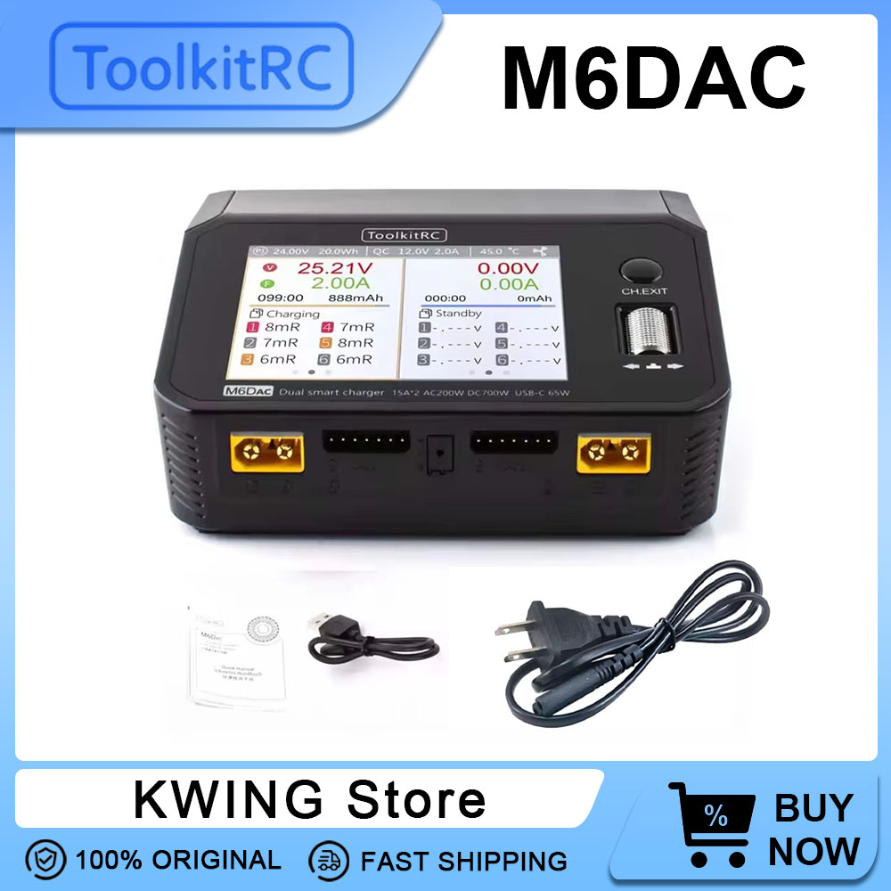 ToolkitRC M6DAC Dual Smart Cha - đánh giá và giá Toolkitrc M6Dac Smart Charger