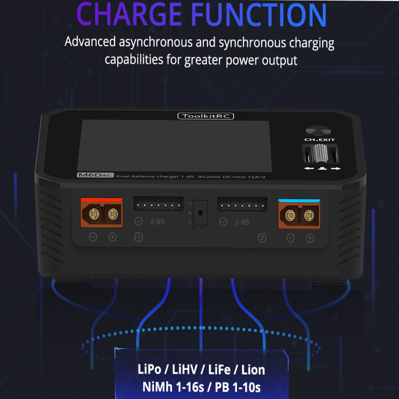 ToolkitRC M6DAC Dual Channel S - đánh giá và giá Toolkitrc M6Dac Smart Charger